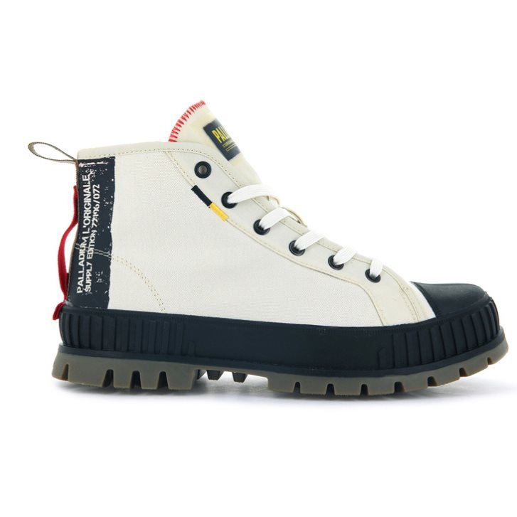 Bottes Palladium Pallashock Supply Hi Femme Blanche | FR XDJ371L